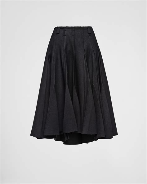 prada white skirt|prada black pleated skirt.